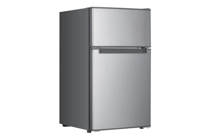 Univa 85Lt Bar Fridge Metallic UT115M - side view