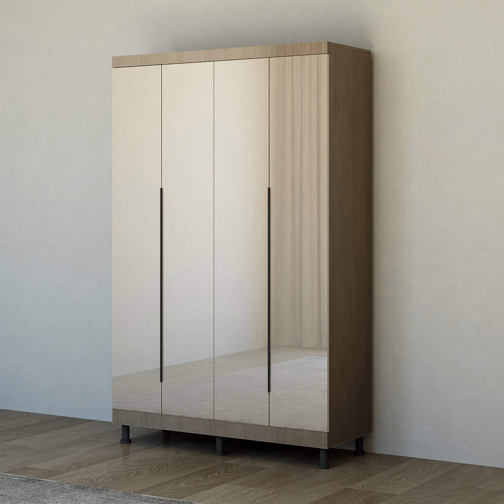 Contemporary 4 Door Wardrobe – Available in 2 Colours