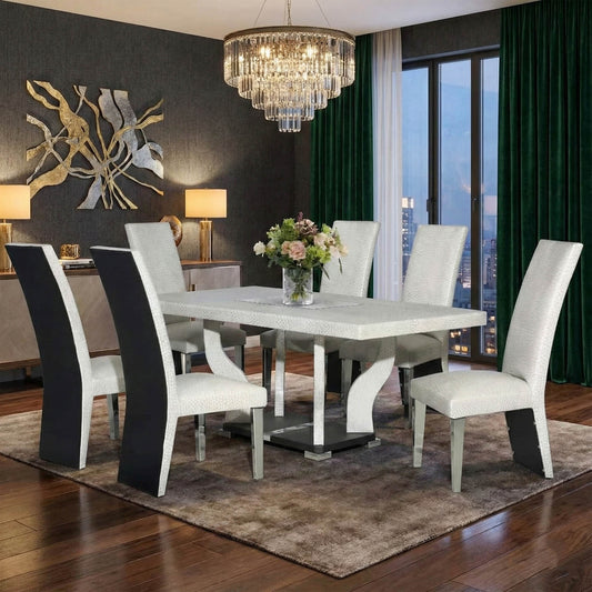 Legends Boston Ostrich skin 7 Pce Dining room suite