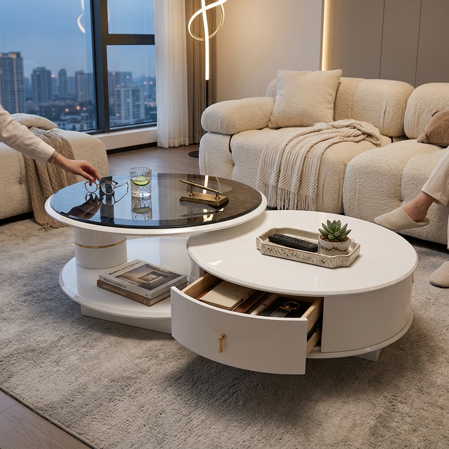 White coffee table