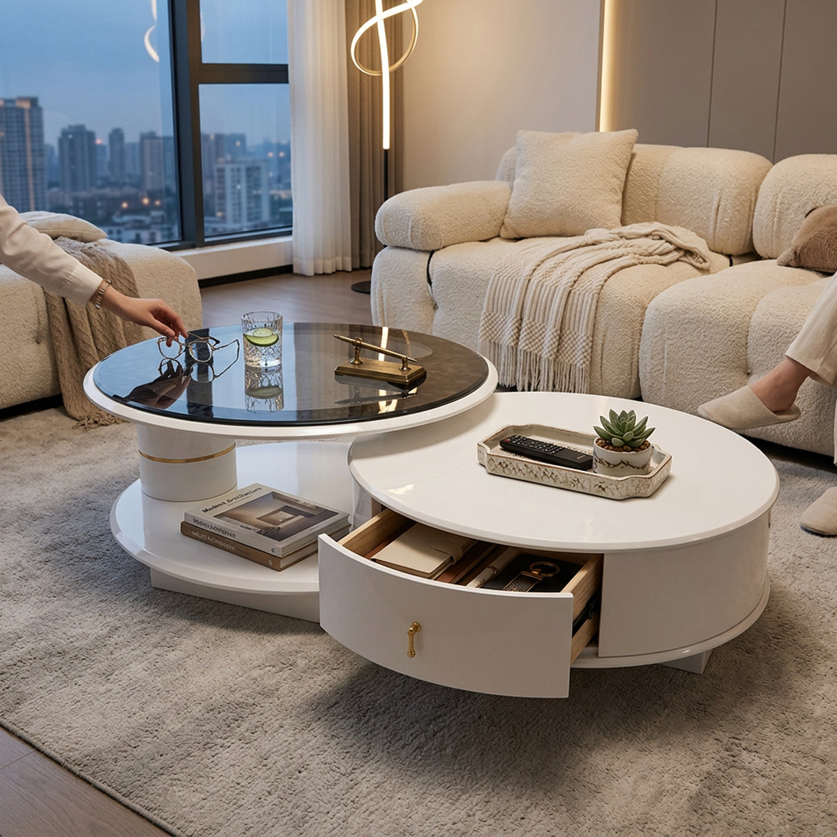 White coffee table