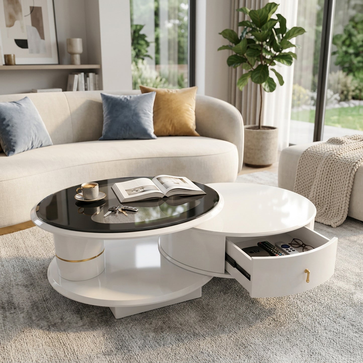 White coffee table
