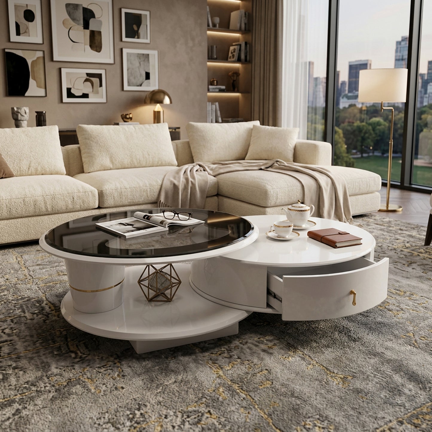 White coffee table