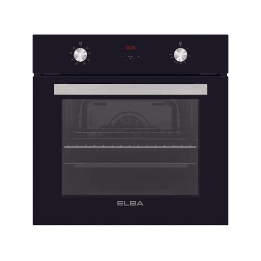 Elba 60cm Black Multifunction Electric Oven With Glass Finish - T60-5