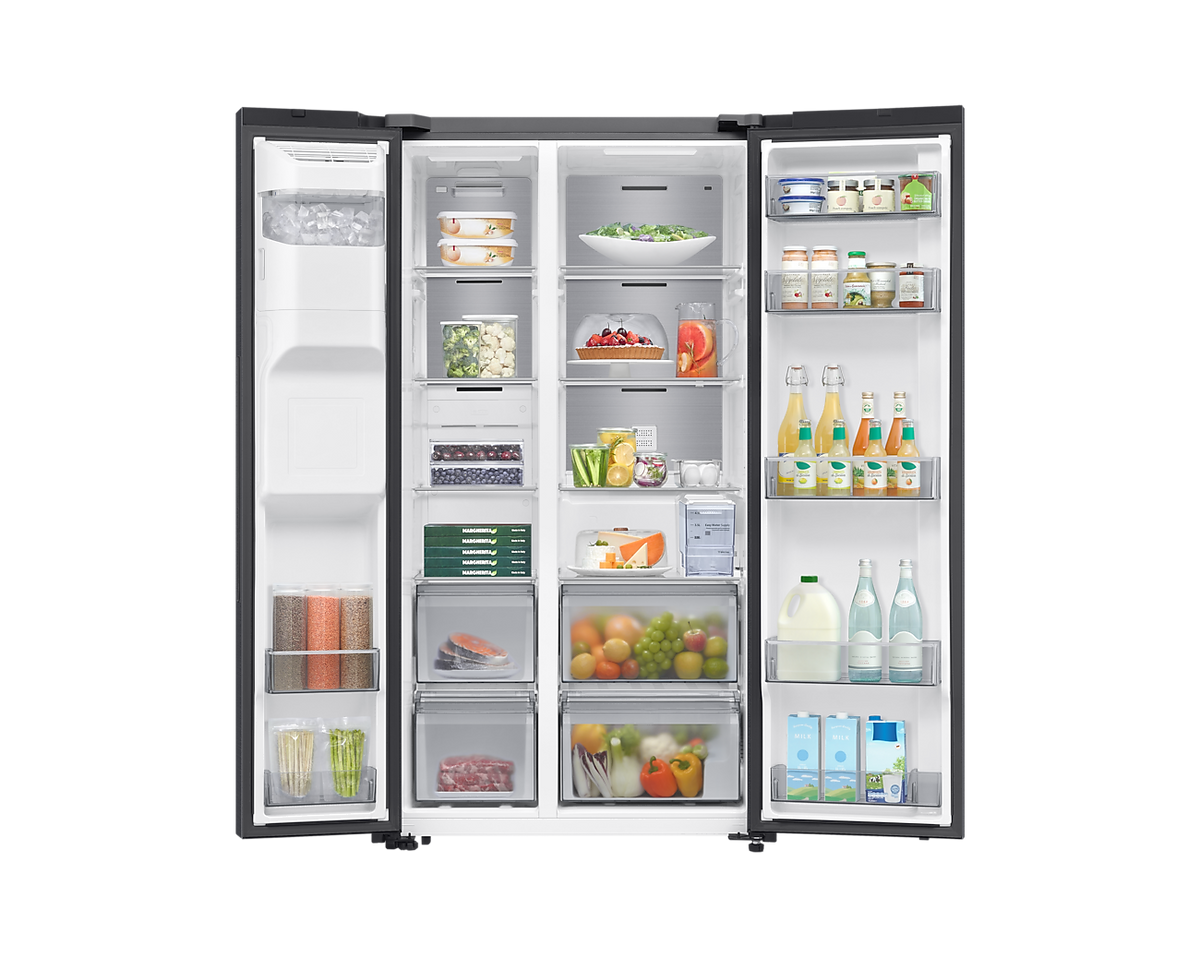 Samsung RS70F65K2FFA - doors open with food