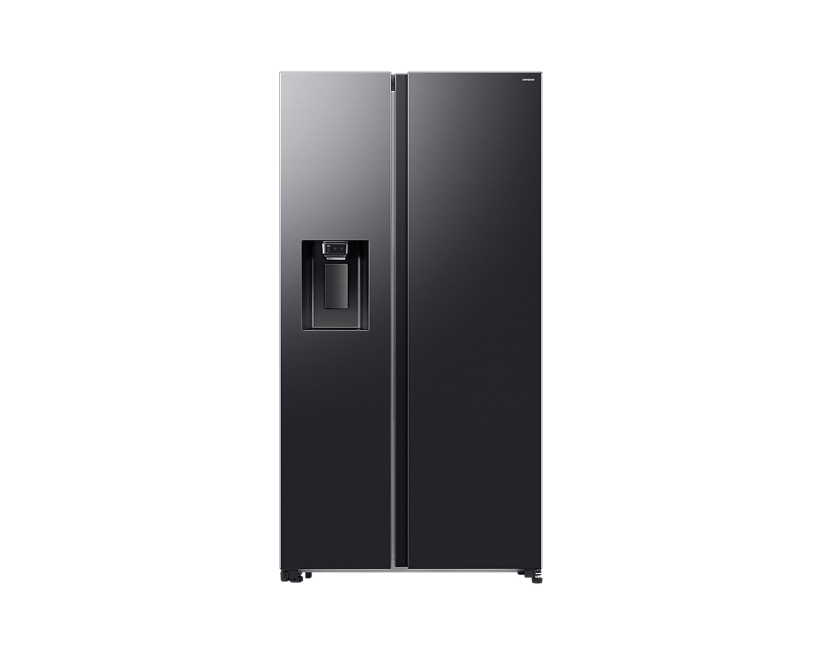 Samsung Bespoke AI 617L Side by Side Fridge Black RS70F65K2FFA - front