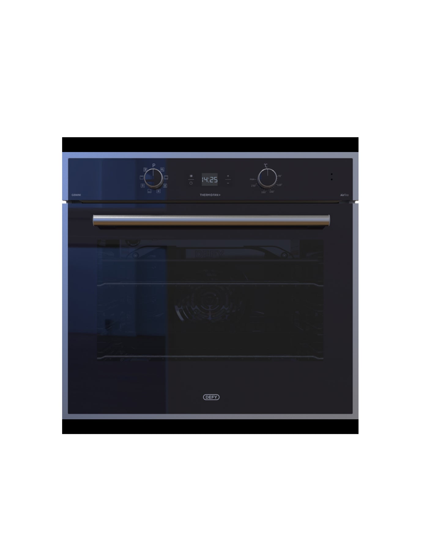 Defy 70cm Gemini Thermofan+ Eye-Level Oven - Black