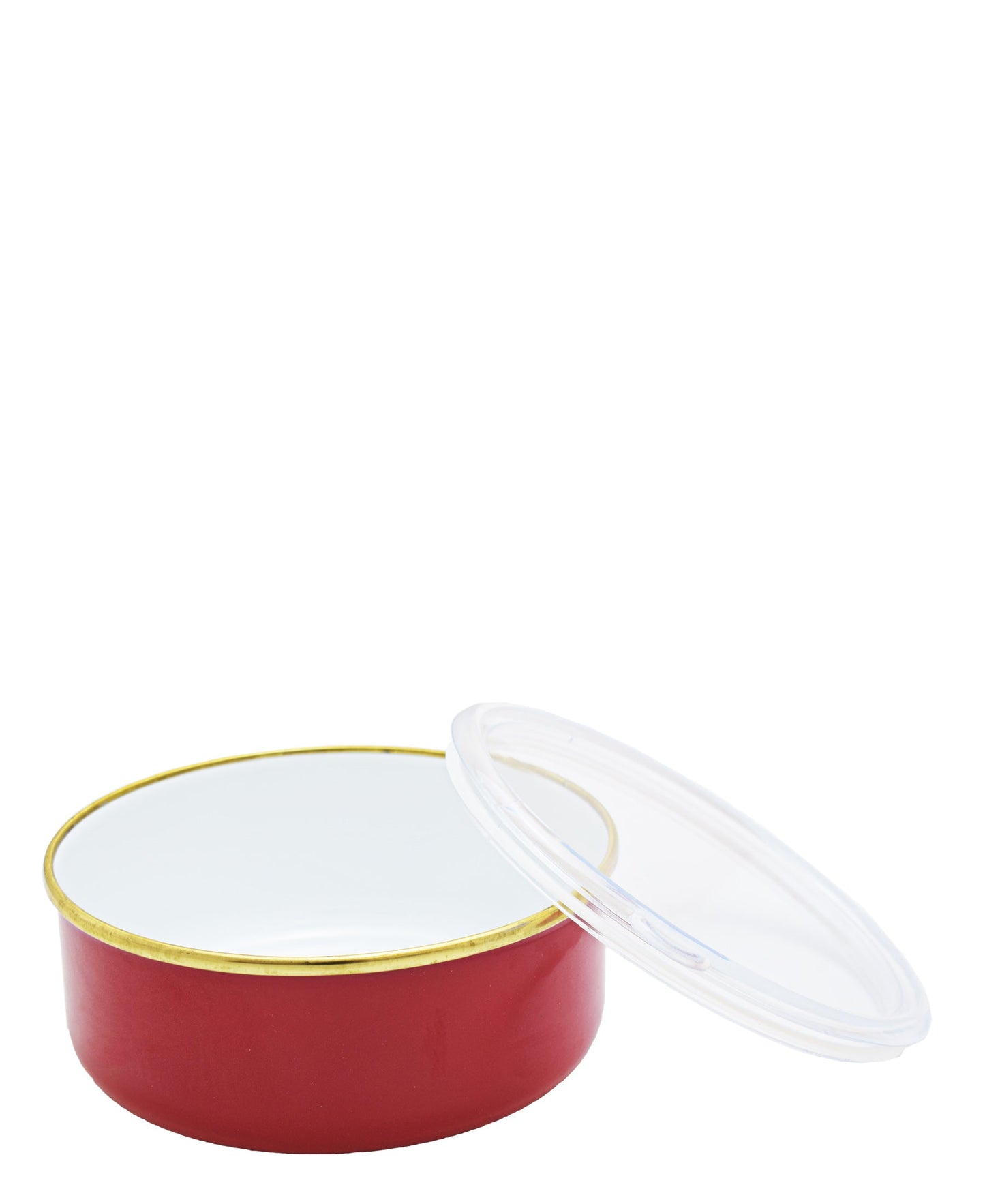 Oms 3-Piece Enamel Storage Container - Red