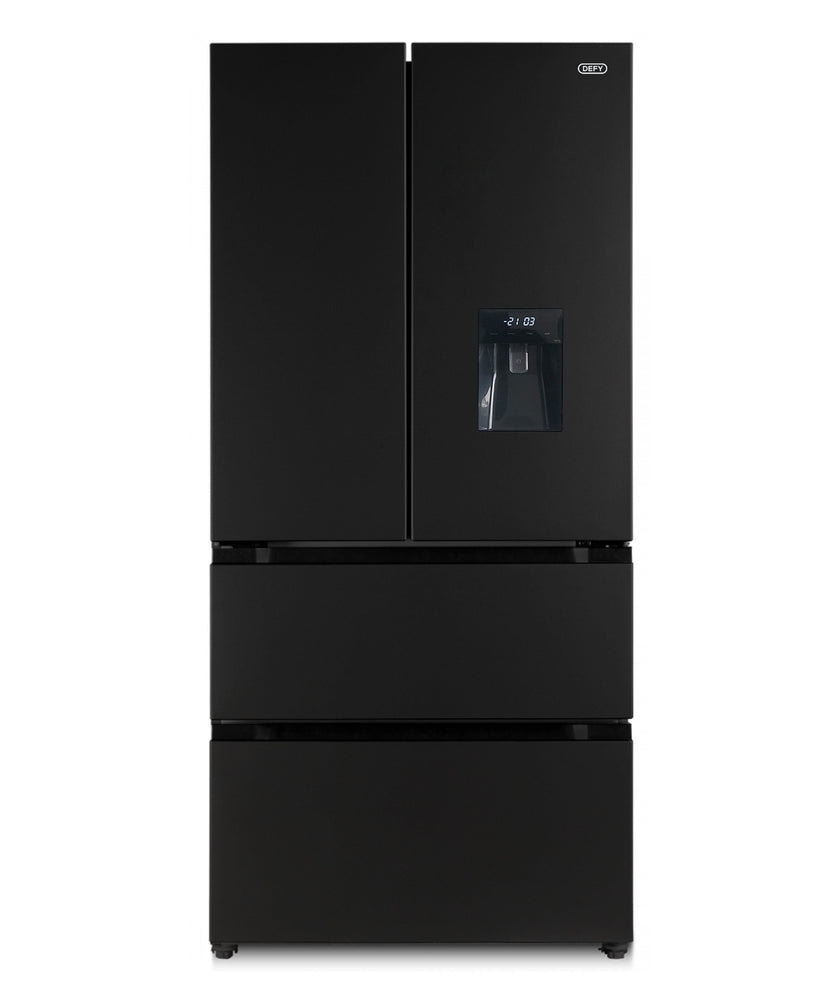 Defy 492L Onyx French Door Fridge Freezer Black Bawas Furnishers
