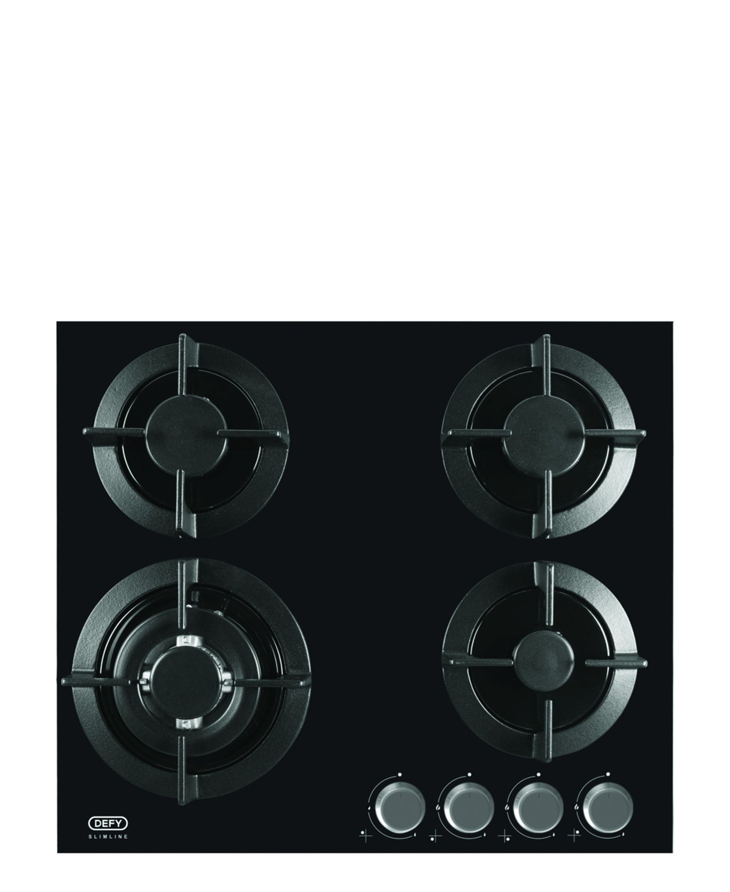 Defy 60cm Slimline Gas on Glass Hob - Black