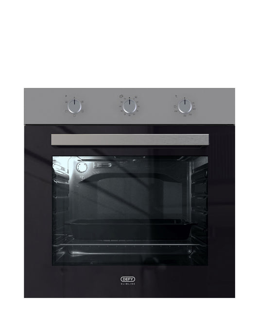 Defy Slimline Oven 600 Metallic Eye Level - Black