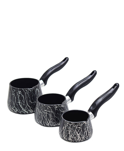 OMS 4 Piece Coffee Set - Black & Silver