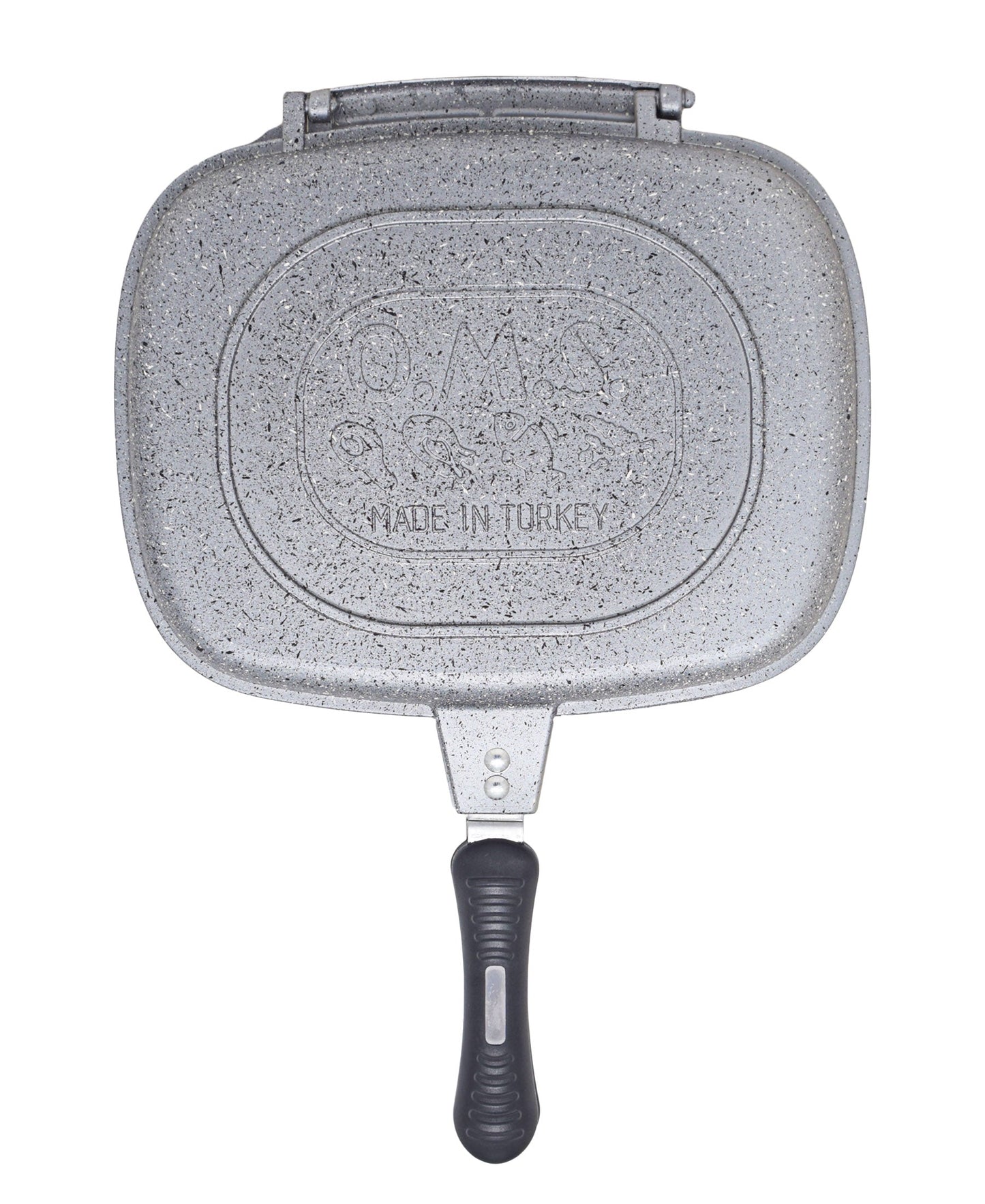 OMS Granite Double Sided Grill Pan - Grey