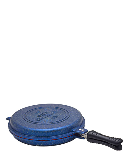 OMS Granite Double Sided Grill Pan - Blue