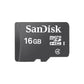Sandisk 16gb micro sd memory card with adapter class 4