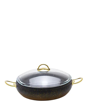 OMS Non Stick 30cm Low Casserole - Gold