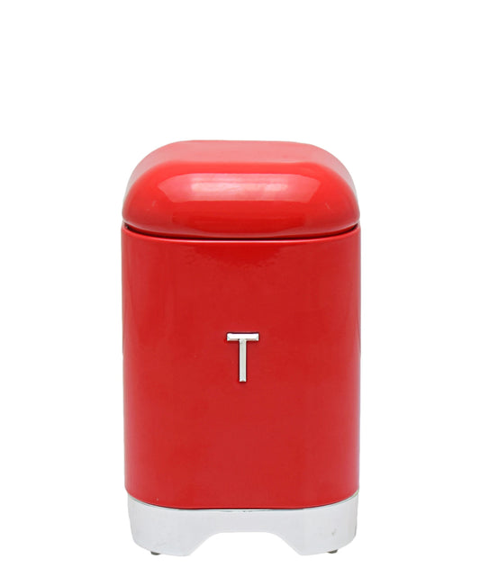 Retro Tea Tin - Red