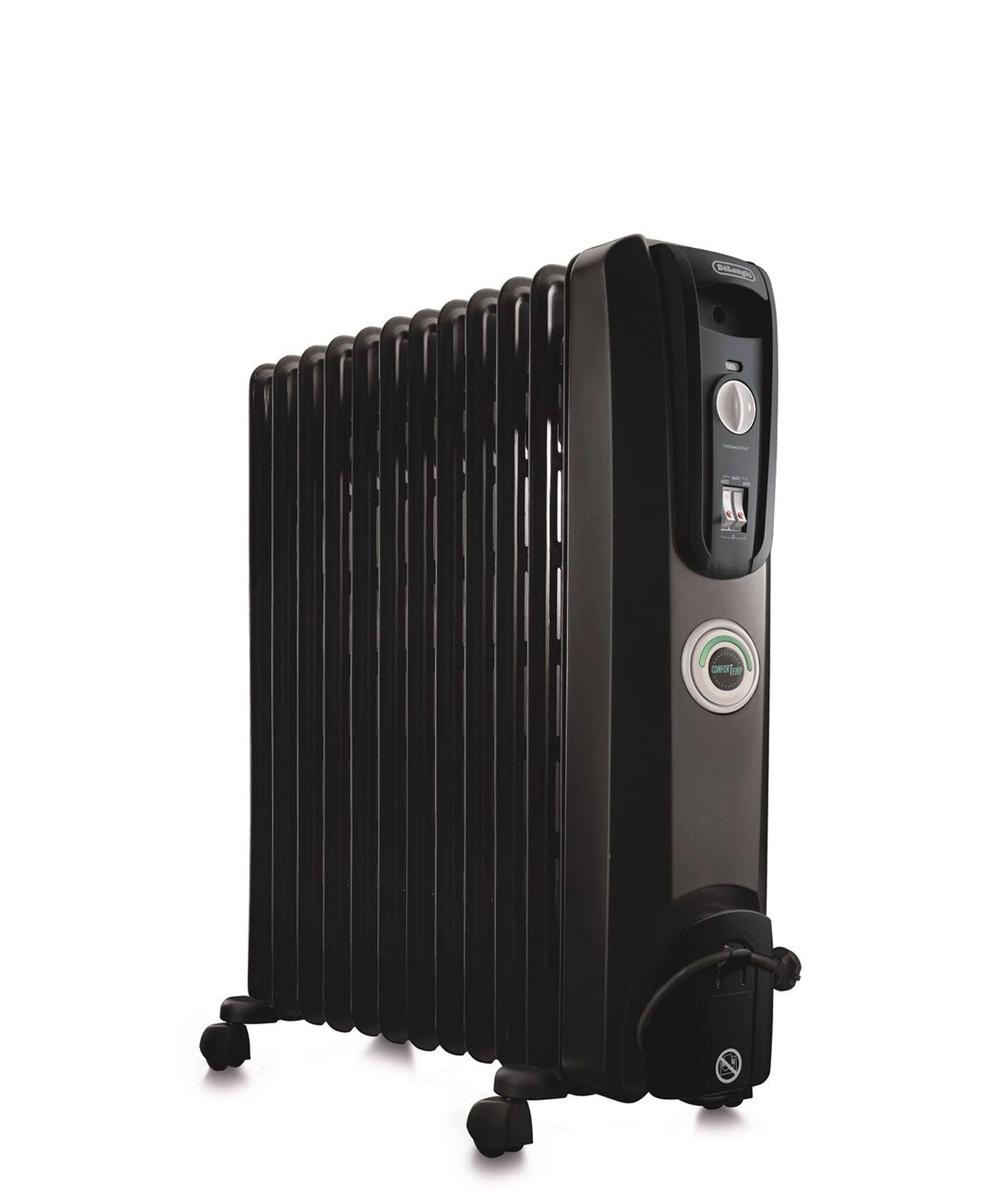 Delonghi 12 Fin Oil Heater KH771225CB Black