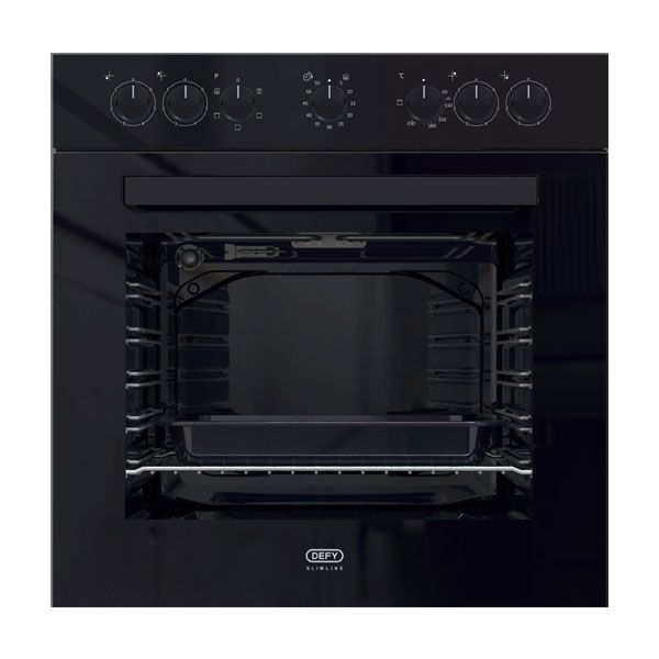 Defy Slimline Glass Undercounter Oven 60cm - Black