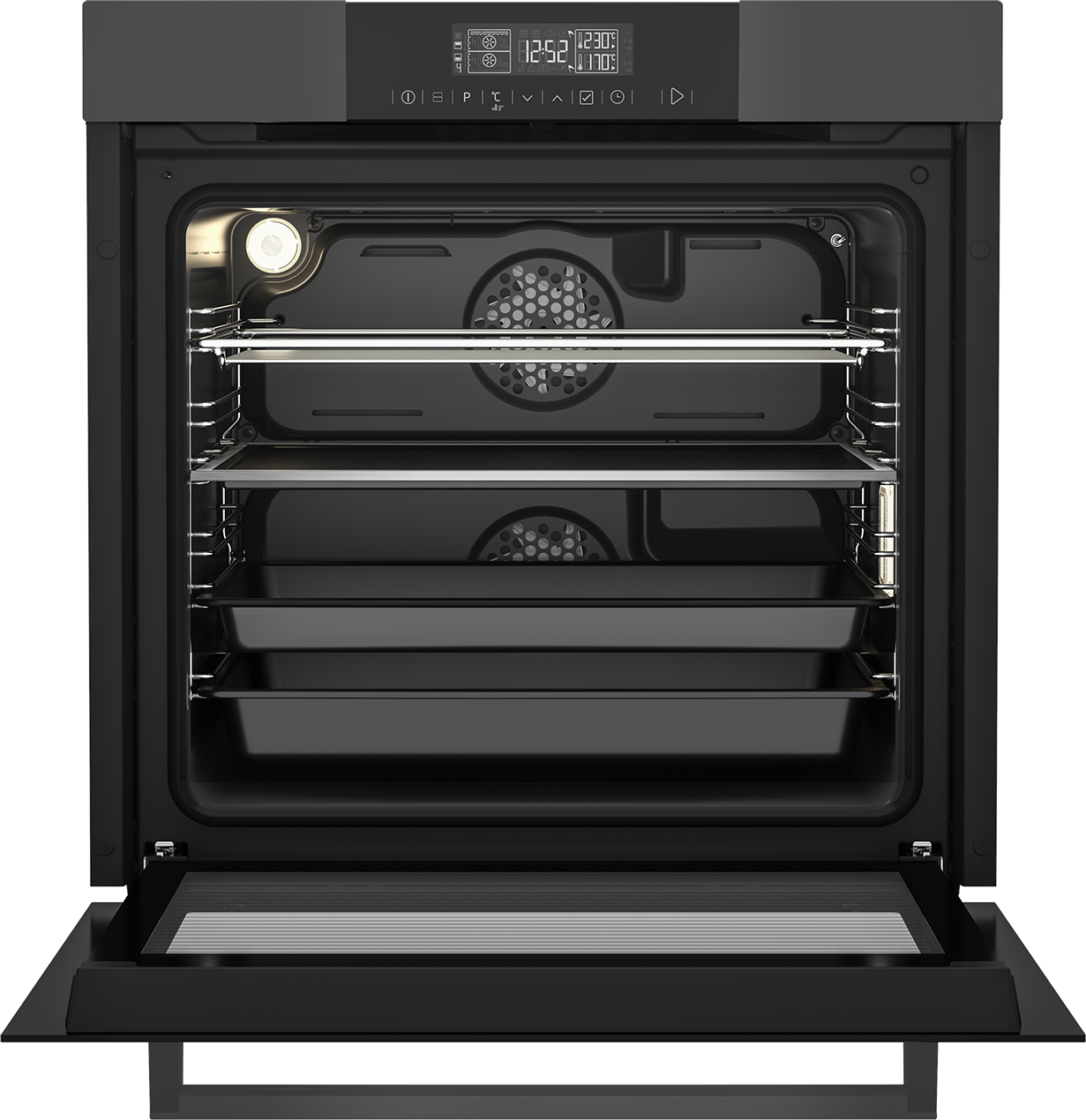 Beko 60cm BI Oven Split & Cook MultiFunction Anthracite Oven - Inox