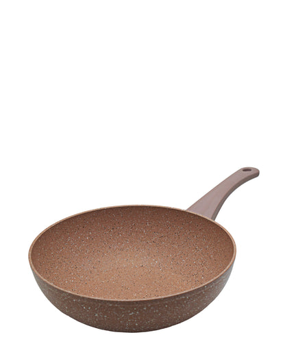 OMS 28cm Granite Wok Pan - Beige