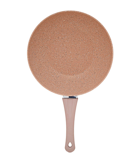 OMS 28cm Granite Wok Pan - Beige