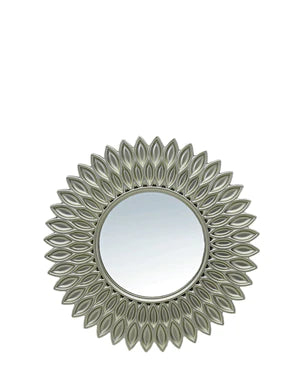 Exotic Designs Feather Mirror - Silver