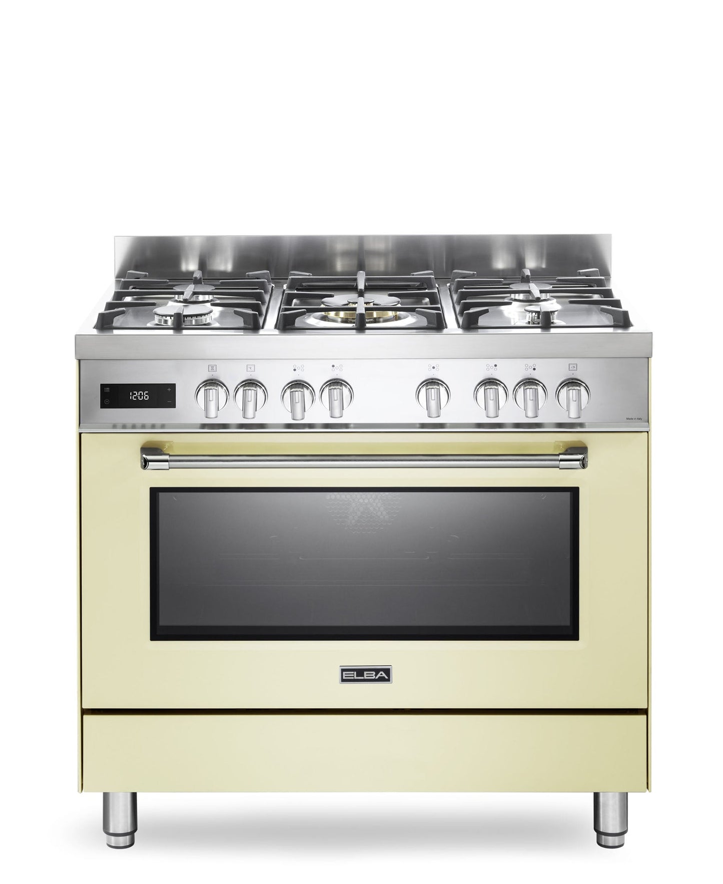 Elba Excellence 90cm 5 Burner Gas Cooker With Electric Oven - Cream