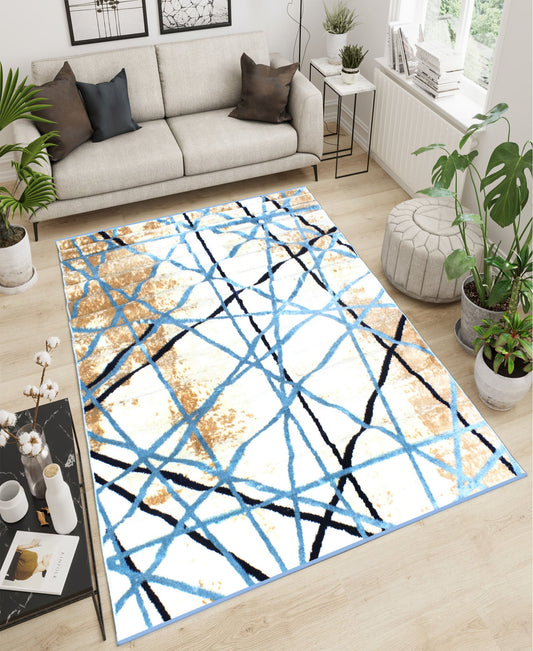 Cape Town Abstract Carpet 1200mm x 1700mm - Blue
