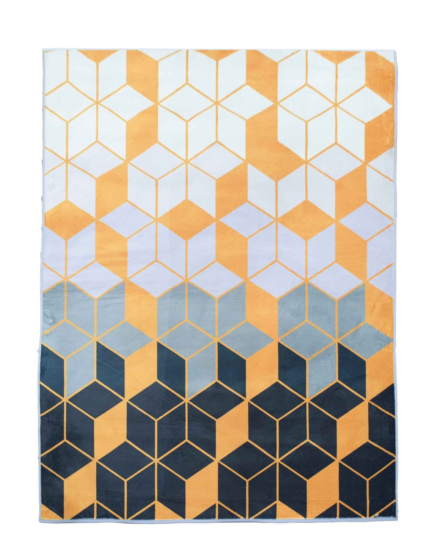 Luxury Lifestyle Doormat Carpet 400mm x 600mm - White & Orange