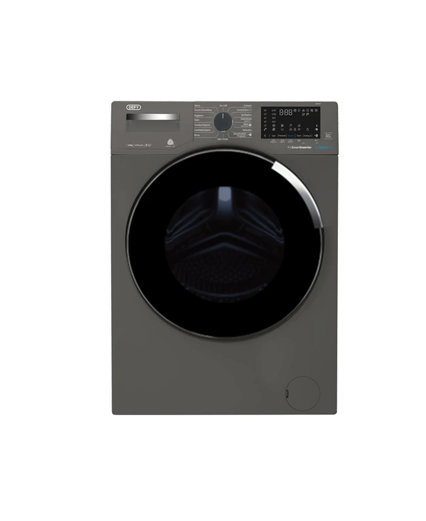 Defy 10KG Steamcure Front Loader Washing Machine Manhattan Grey DAW387