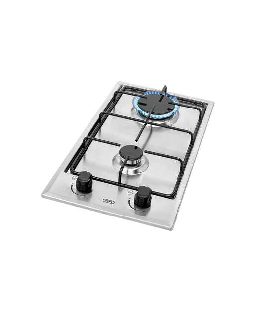 Defy 2 Burner Gas Hob - Stainless Steel