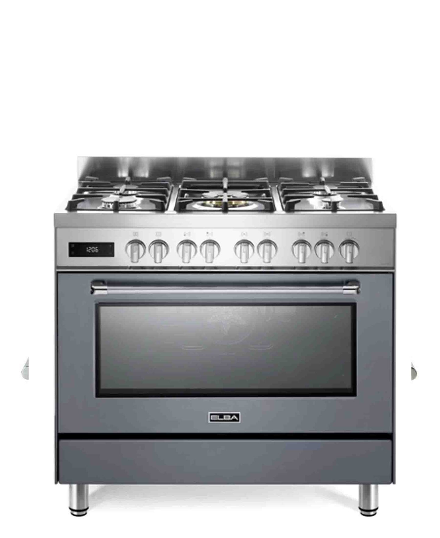 Elba Excellence 90cm 5 Burner Gas Cooker With Electric Oven - Grey