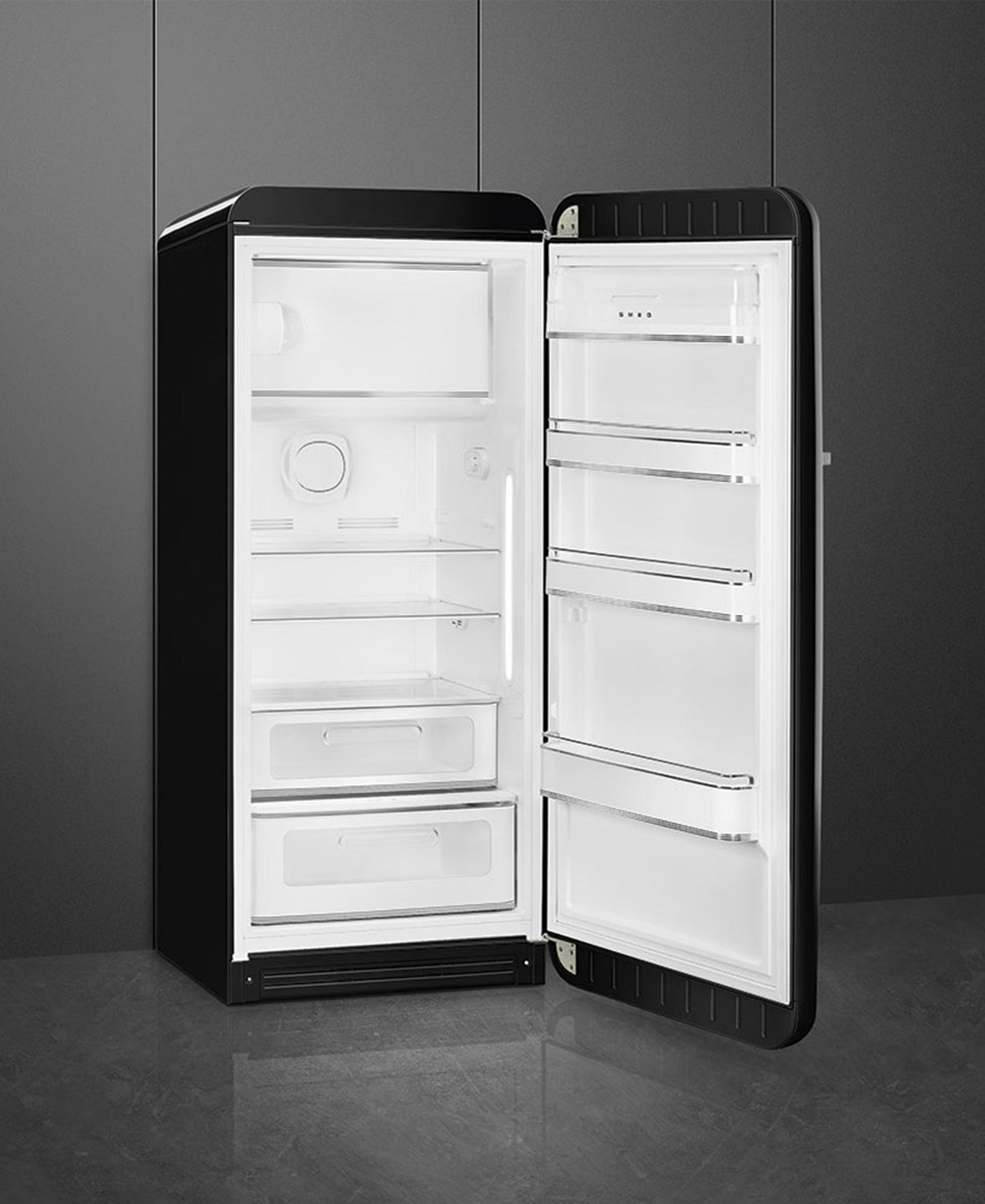 Smeg Retro Refrigerator - Glossy Black