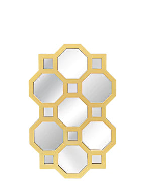 Exotic designs Honeycomb Mirror - Gold