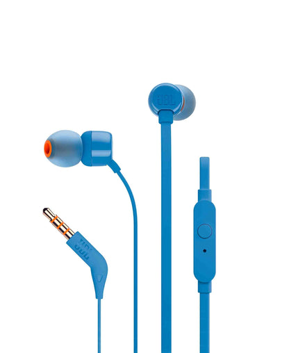 JBL TUNE 110 Wired In-Ear Headphones - Blue