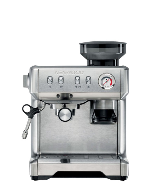 Kenwood Manual Espresso Machine with Integrated Grinder - Silver