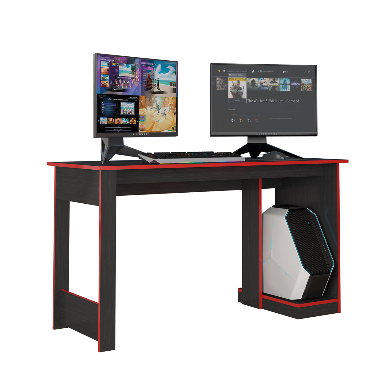 Gamer Desk – Black – Red