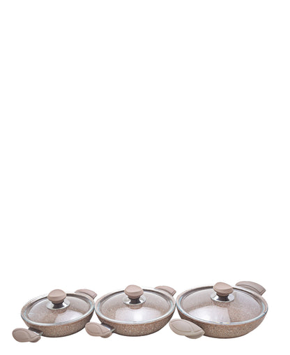 OMS Granite 6 Piece Pot Set - Beige