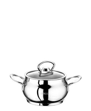 OMS Mini 14cm Stainless Steel Belly Shaped Casserole - Silver