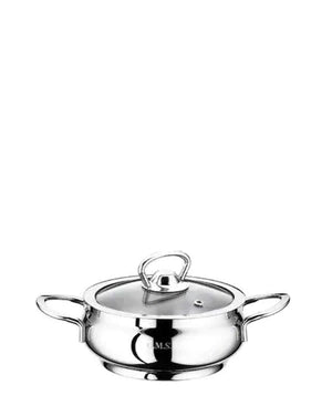 OMS Mini 16cm Stainless Steel Belly Shaped Casserole - Silver