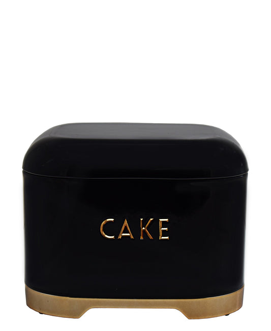 Retro Cake Tin - Black & Rose Gold