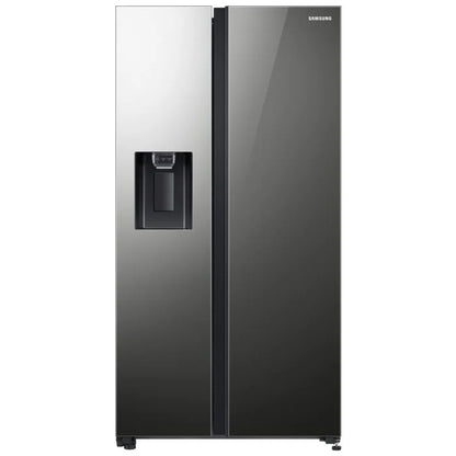 SAMSUNG 617L SIDE BY SIDE FRIDGE WITH AUTO ICEMAKER & DISPENSER - MIRROR BLACK