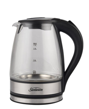 Sunbeam 1.7L Cordless Glass Kettle - Silver