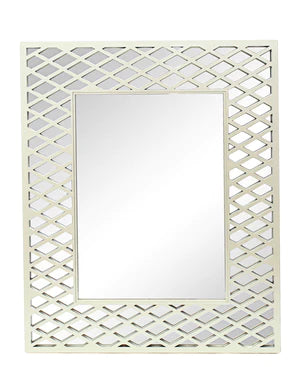 Exotic Design Striped Square Mirror - Gold