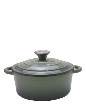 CTH  7 Piece Cast Iron Pot Set - Two Toned Green
