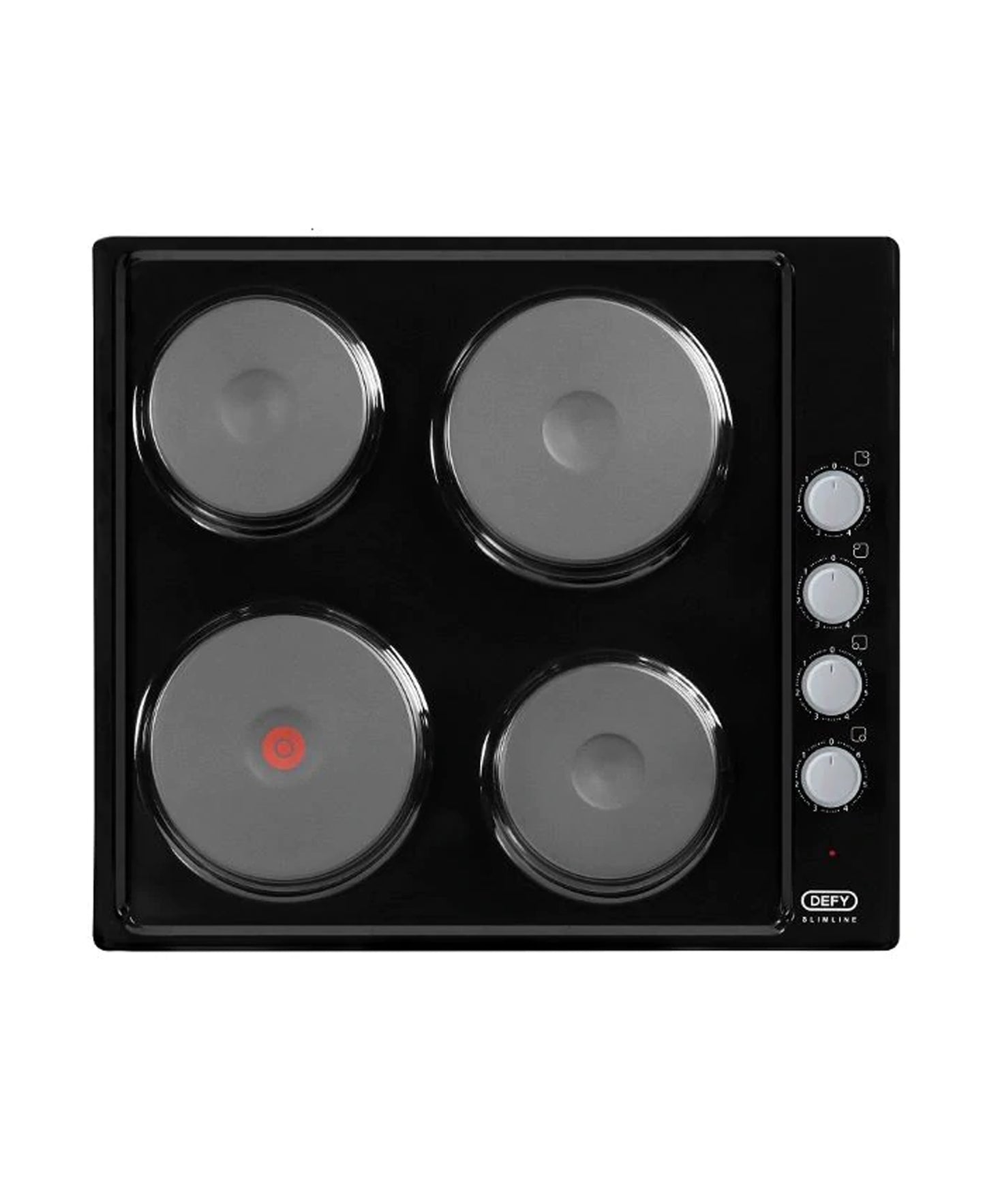 Defy Solid 4 Plate Slimline Control Panel Hob - Black