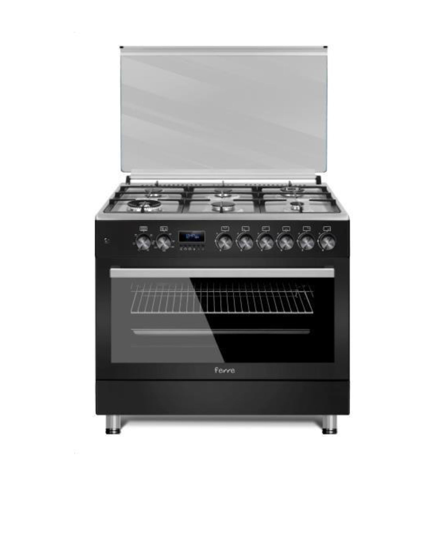 Ferre 6 Burner Gas Stove - Black