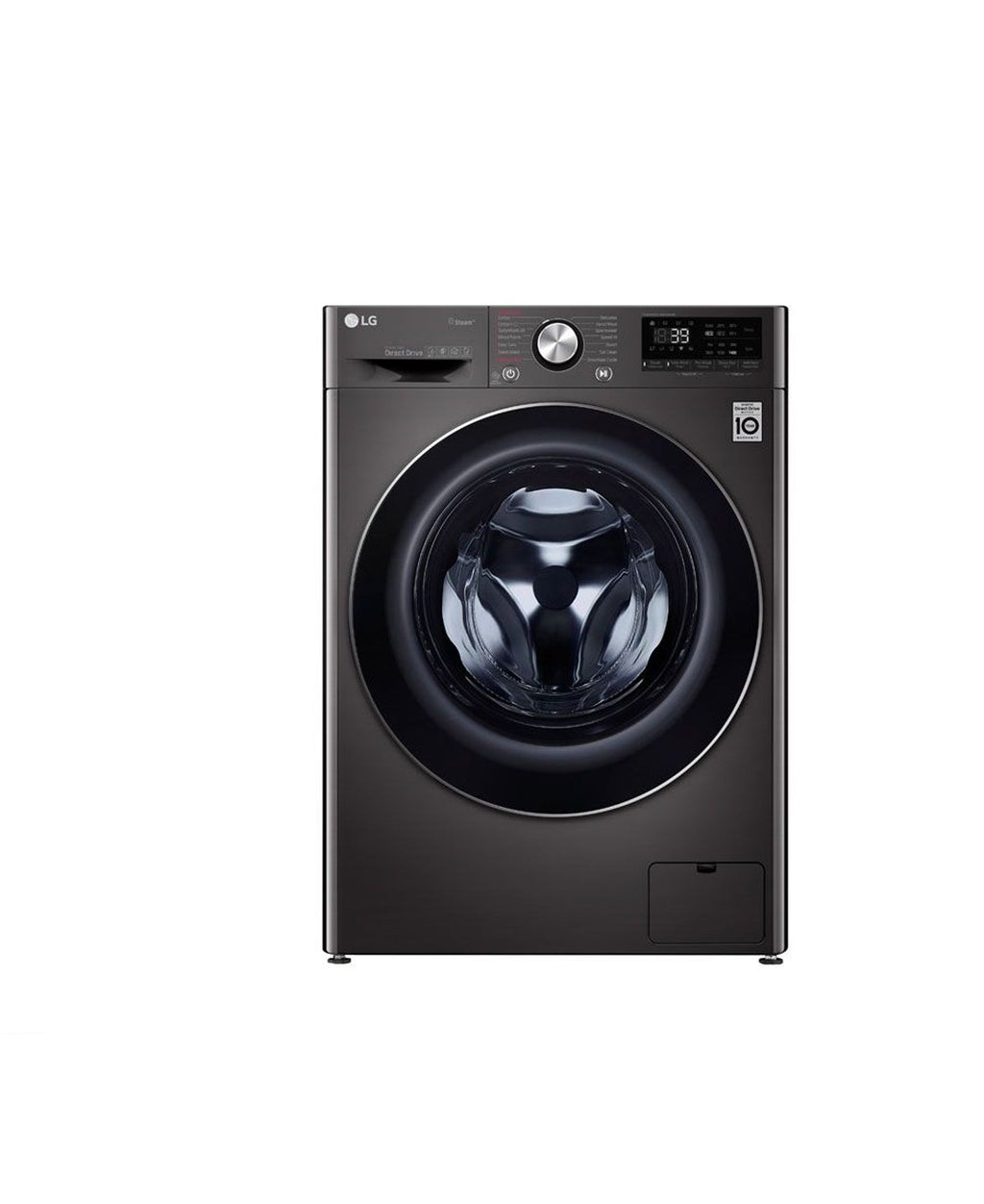 LG 12kg Black Stainless Steel Front Loader Washing Machine