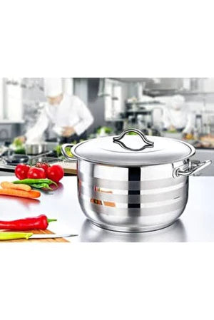 OMS 36cm Deep Stainless Steel Casserole - Silver